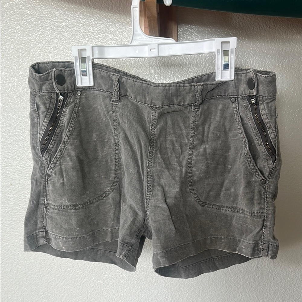 Free People Gray Cargo Shorts Relaxed Fit